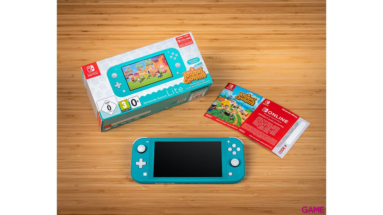 Nintendo Switch Lite Azul Turquesa + Animal Crossing + 3 Meses Nintendo Online