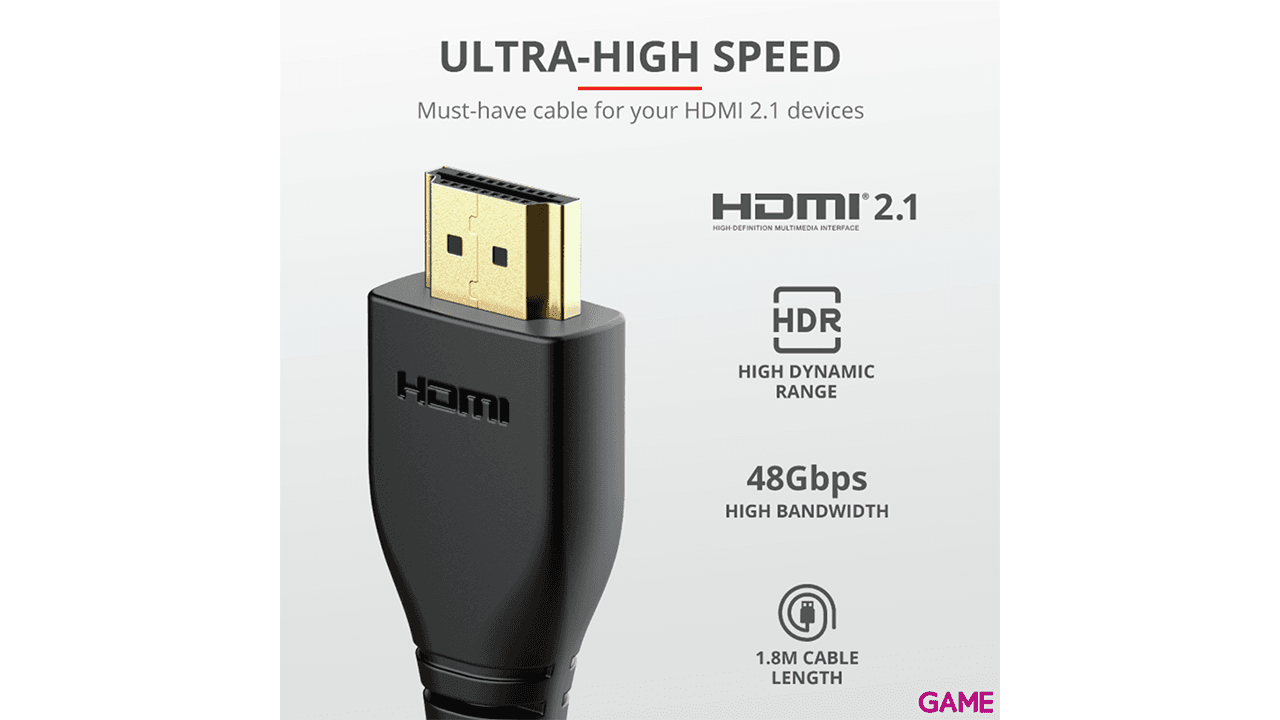 Trust Ruza 2.1 8K PC - PS5 - PS4 - XBOX - Switch - Cable HDMI