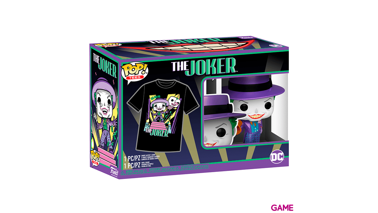 Pack Camiseta y Figura POP: Joker con Altavoz Talla M