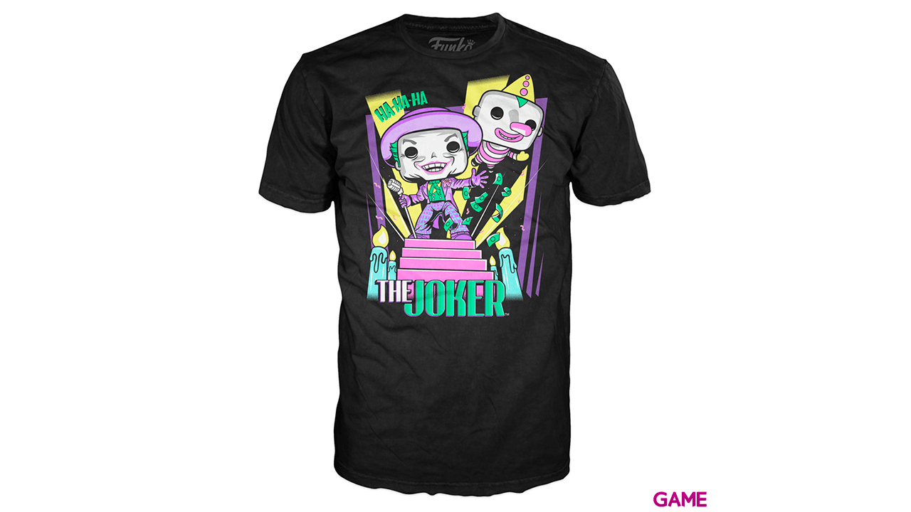 Pack Camiseta y Figura POP: Joker con Altavoz Talla M