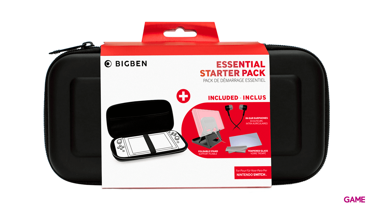 Starter Pack Switch Funda + Protector Pantalla + Auriculares y Soporte