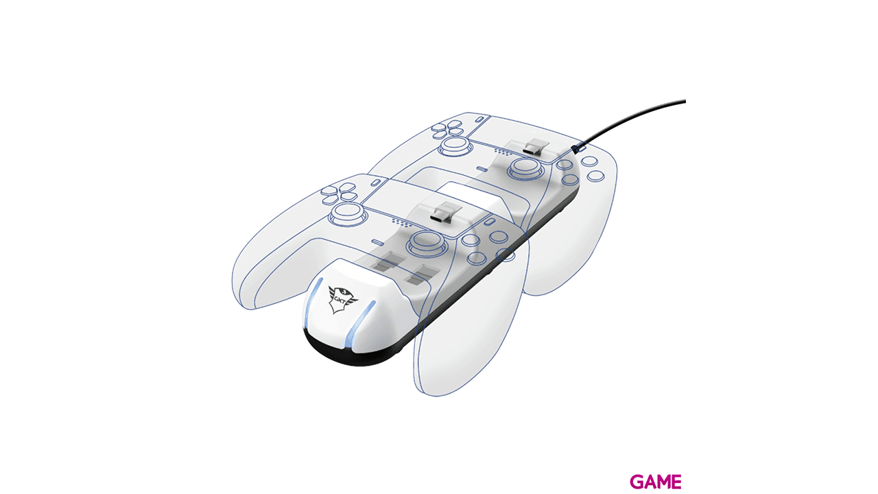 Trust GXT251 Dual Mandos PS5 - Cargador