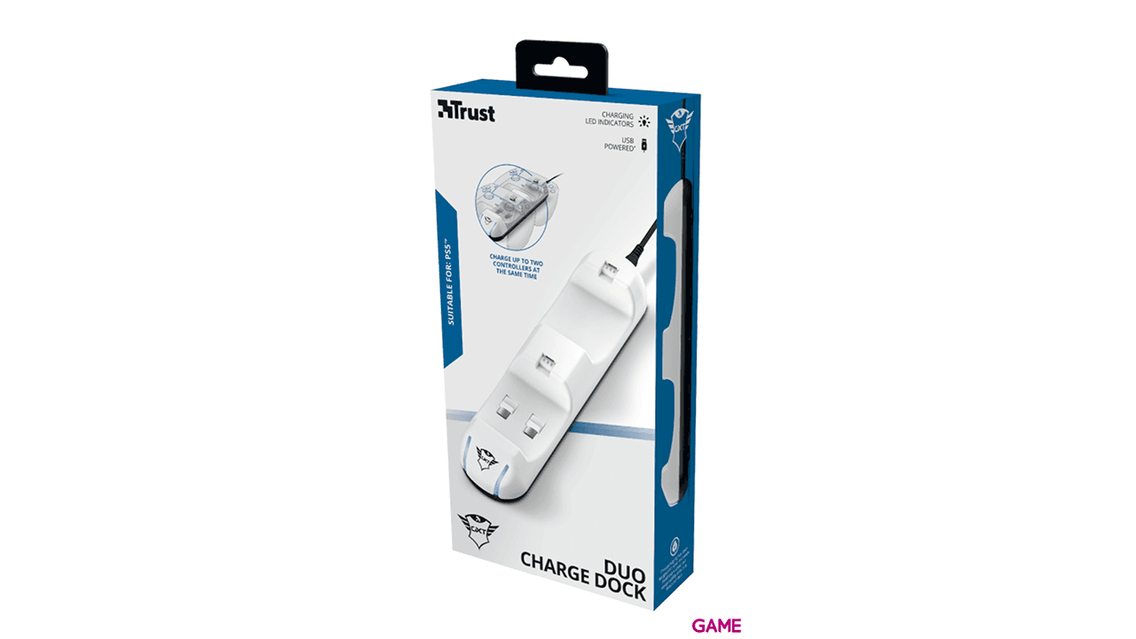 Trust GXT251 Dual Mandos PS5 - Cargador