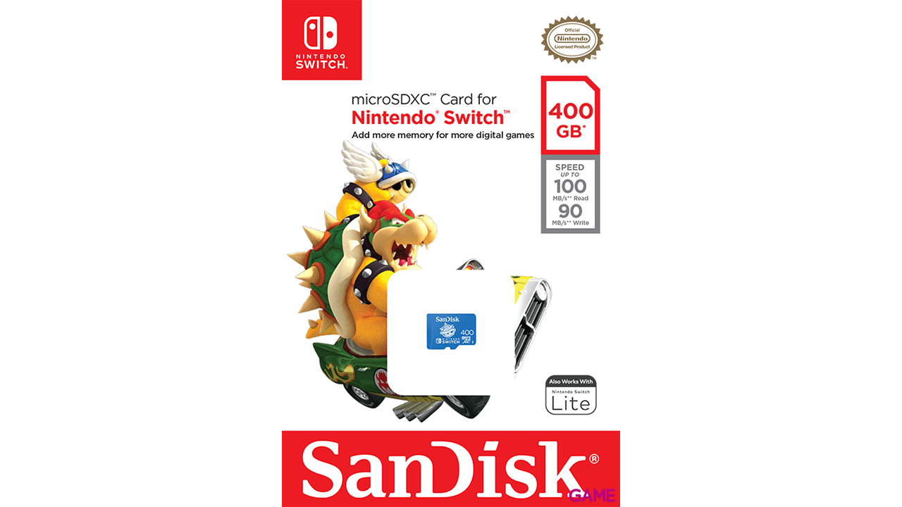 Memoria Sandisk 400GB microSDXC Caparazón -Licencia oficial-