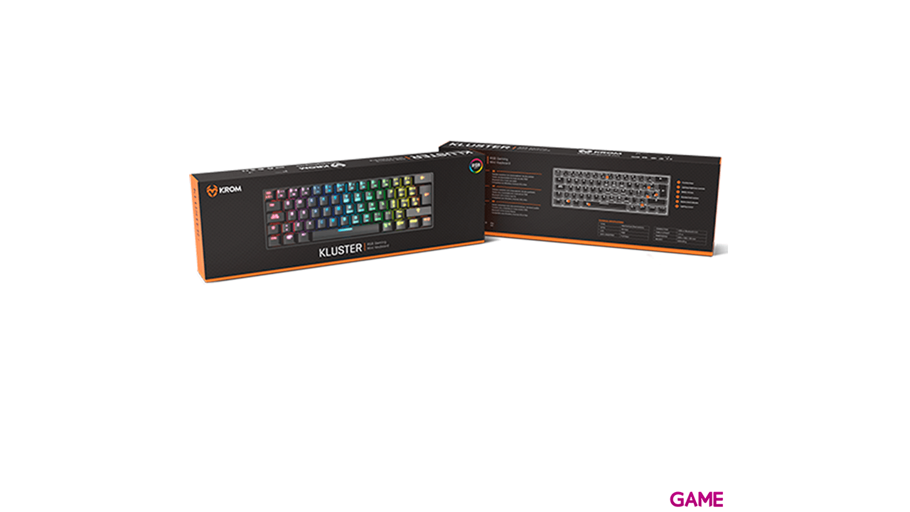 Krom Kluster RGB 60% Mecanico Bluetooth Spanish Layout - Teclado Gaming