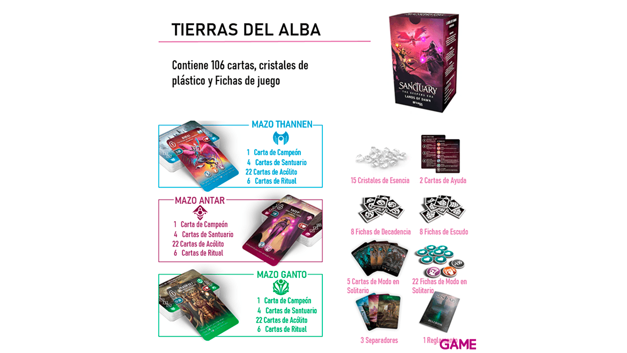 Juego de Mesa Sanctuary: Tierras del Alba