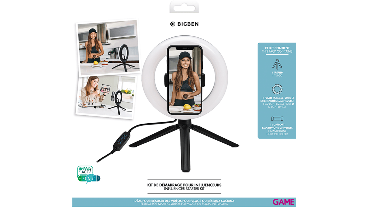 Kit Trípode y Luz de LED Vlogging