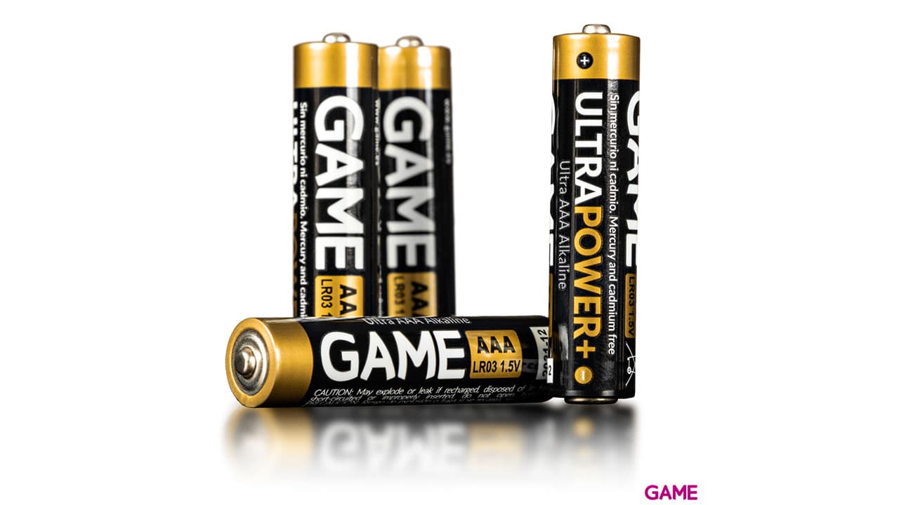 GAME UltraPower+ Pack 4 Pilas Alcalinas LR03 AAA