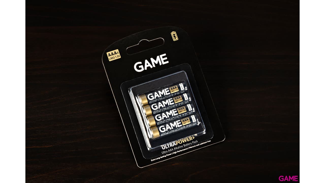 GAME UltraPower+ Pack 4 Pilas Alcalinas LR03 AAA
