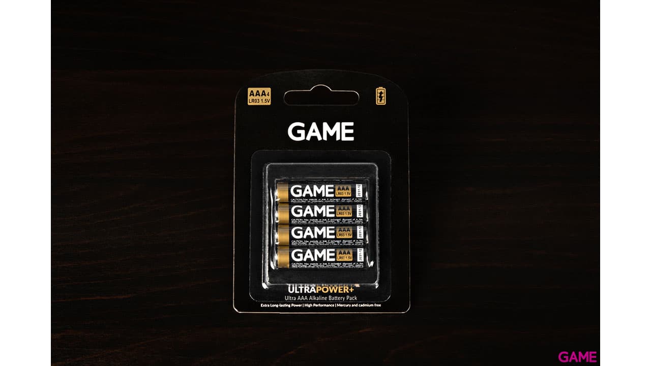 GAME UltraPower+ Pack 4 Pilas Alcalinas LR03 AAA