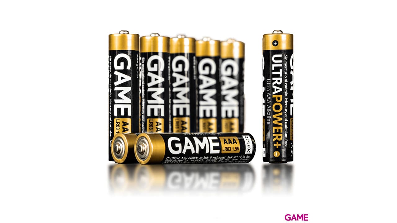 GAME UltraPower+ Pack 8 Pilas Alcalinas LR03 AAA