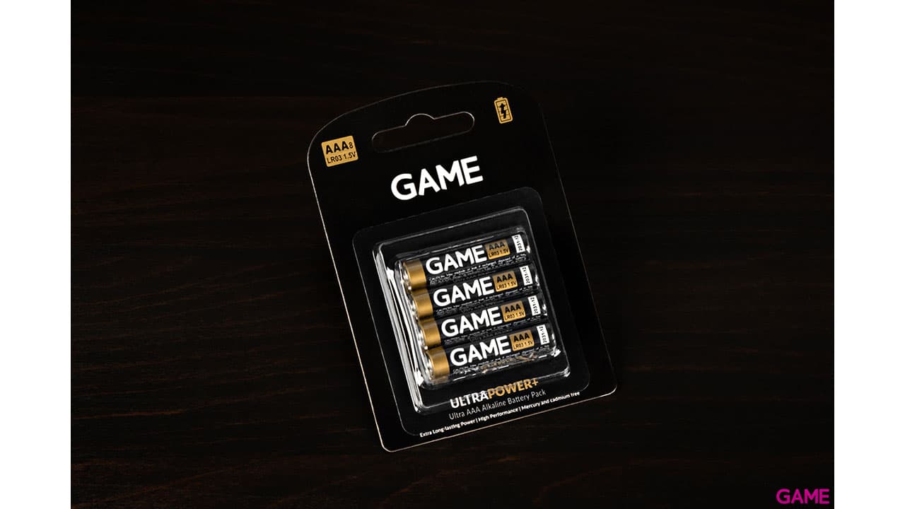 GAME UltraPower+ Pack 8 Pilas Alcalinas LR03 AAA
