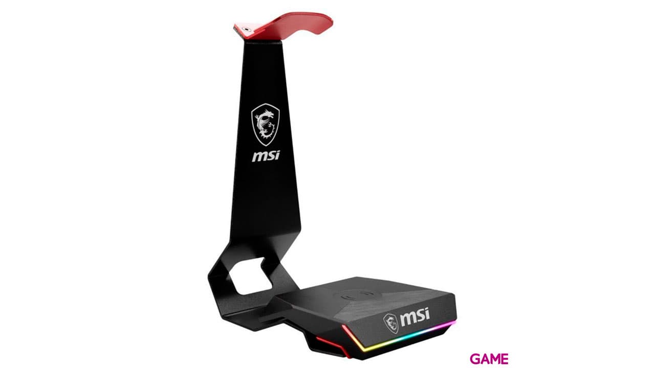 MSI Immerse  HS01 COMBO - Base Carga Movil Qi - USB - RGB - Soporte Auriculares