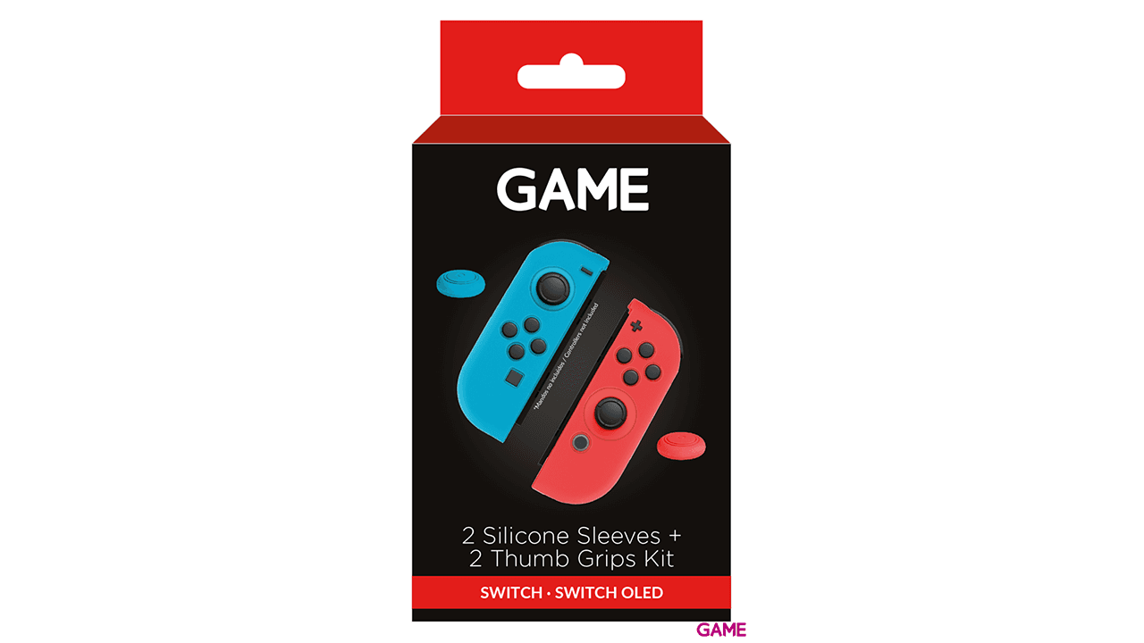 GAME GM713 Set de 2 Fundas de Silicona + 2 Grips para Joy-Con