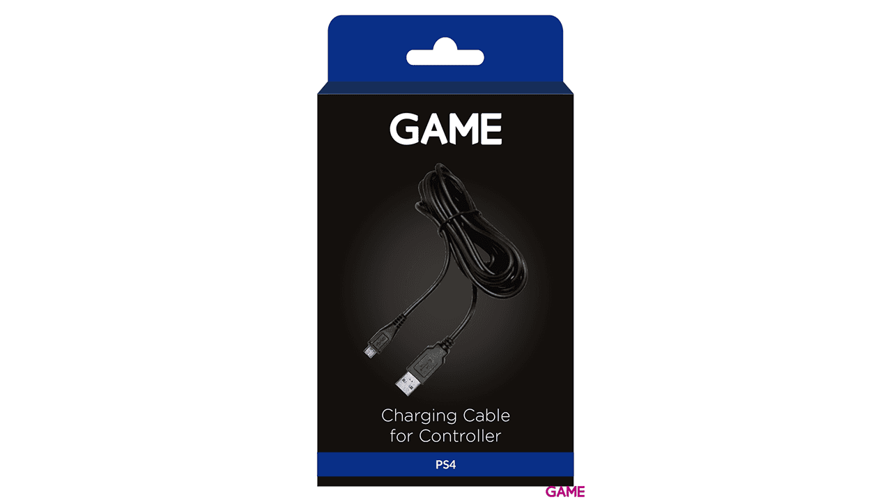 GAME GM744 Cable Carga MicroUSB para 1 Mando DualShock4