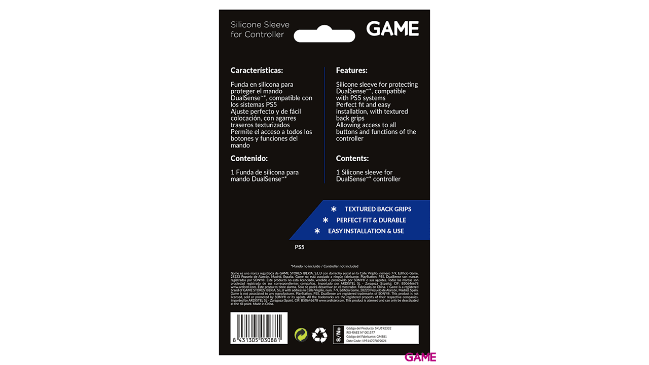 GAME GM881 Funda de Silicona para Mando DualSense