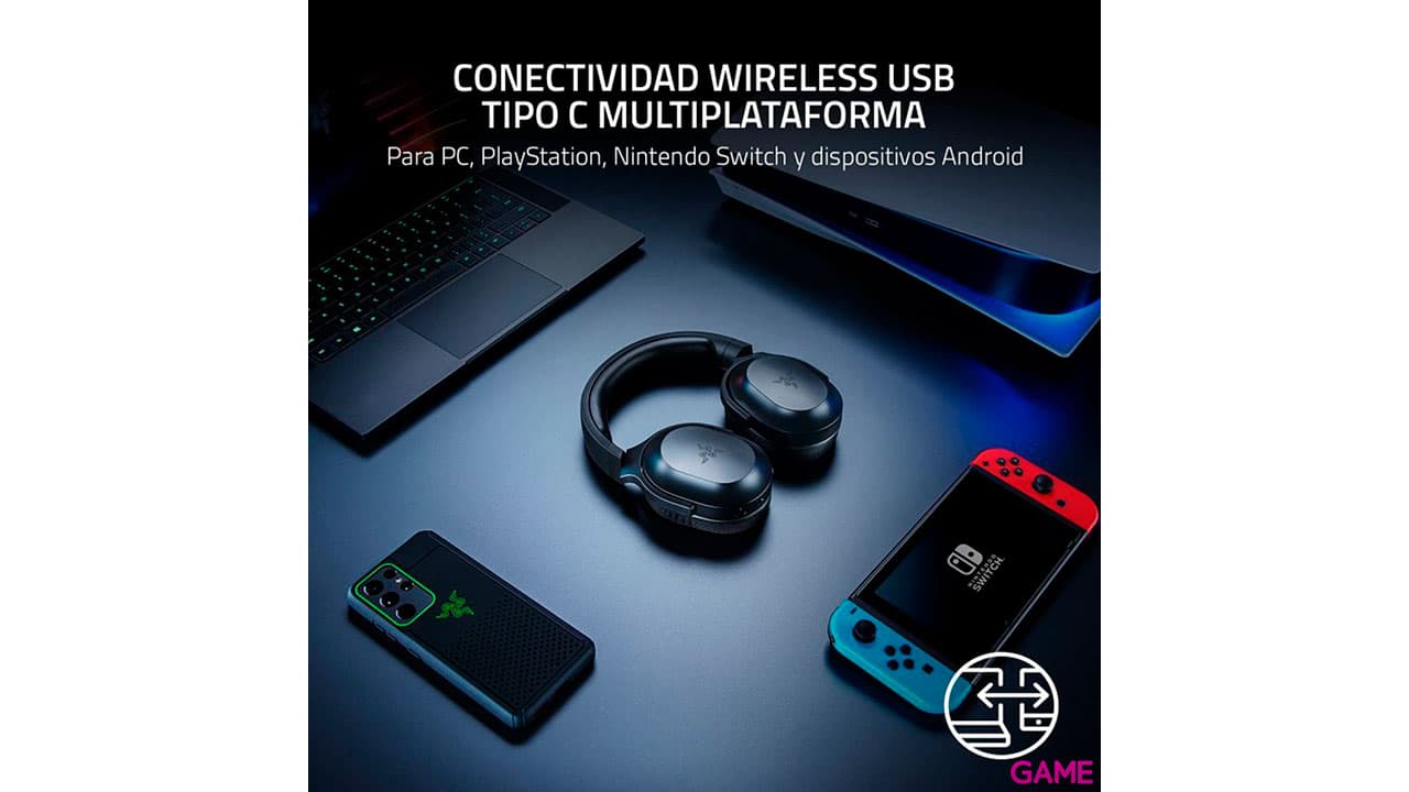 Razer Barracuda X - Wireless - PC-PS4-PS5 - Auriculares Gaming Inalambricos