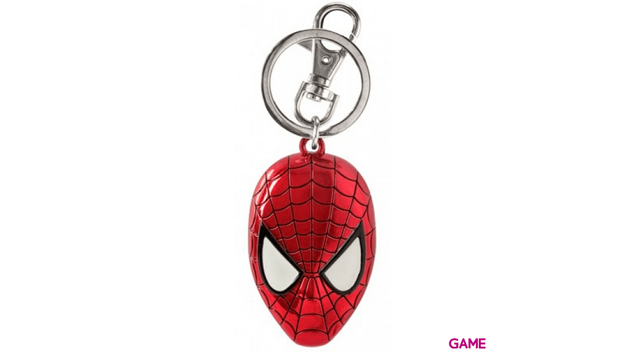 Llavero metalico Marvel mascara Spiderman de 6 cm