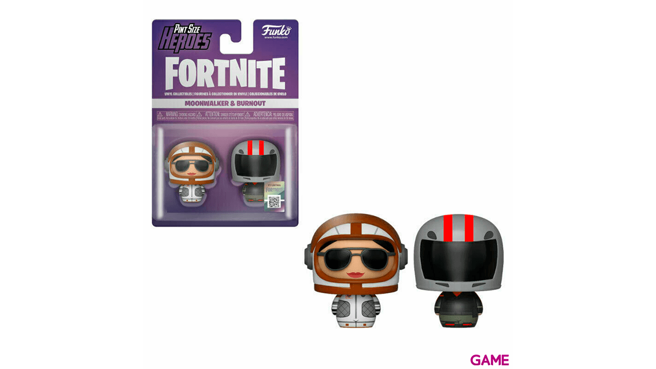 Pack Figuras Pint Size Heroes Fortnite: Moonwalker y Burnout