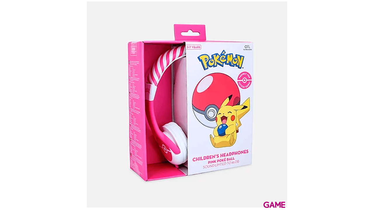 Auriculares OTL Pokémon Pokeball Rosa Infantiles