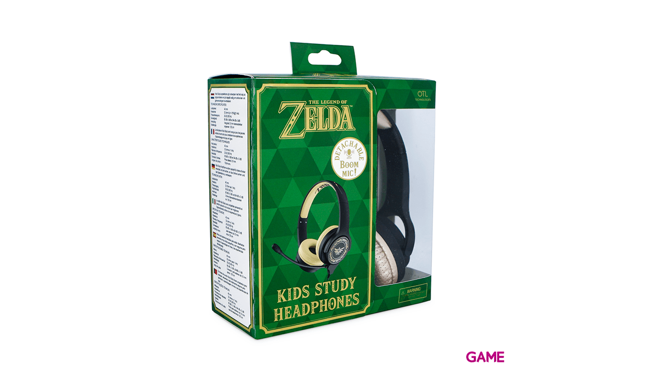 Auriculares OTL Nintendo Zelda Azul y Dorado Interactivos