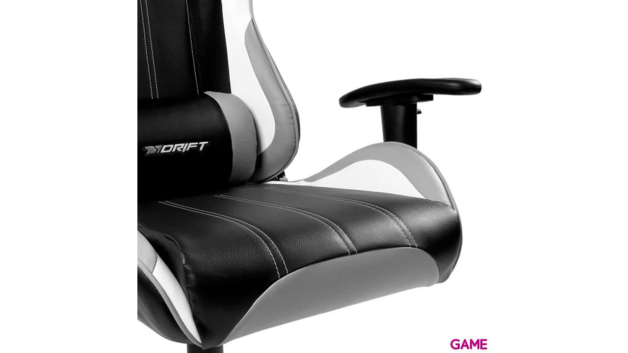 DRIFT DR175 Negro Gris Blanco - Silla Gaming