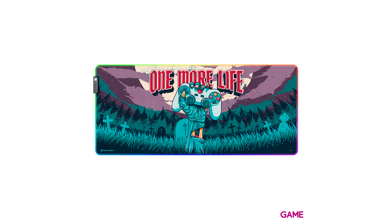 Alfombrilla de Raton XXL Con Luz Led One More Life