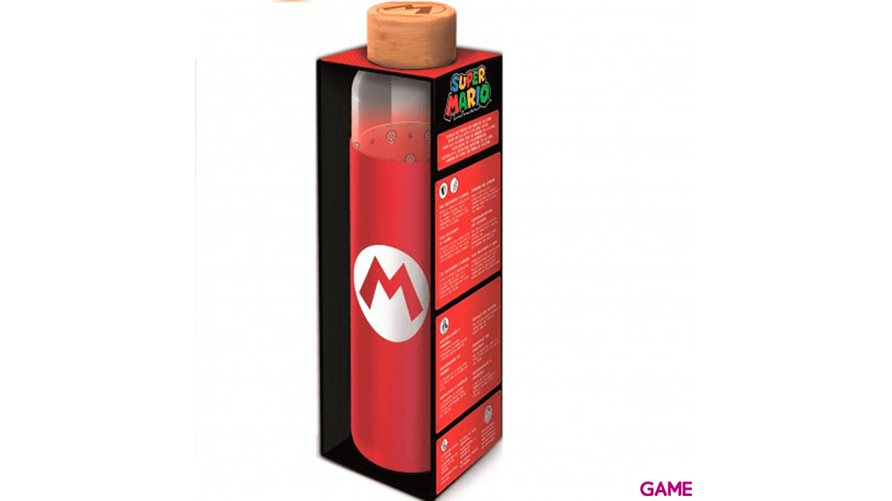 Botella Cristal Super Mario con Funda de Silicona 585ml