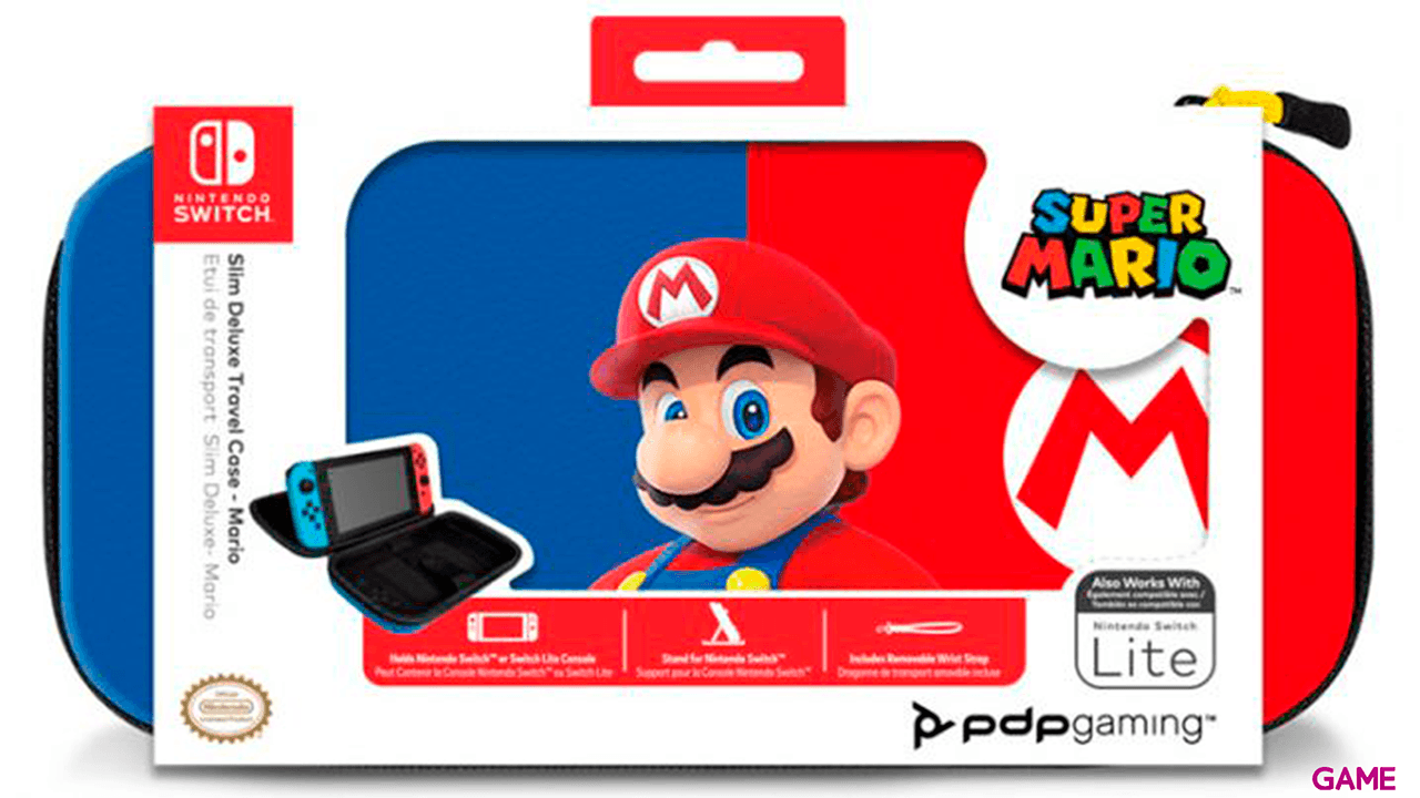 Funda PDP Deluxe Travel Case Mario Edition -Licencia oficial-