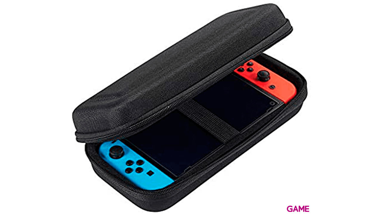 Funda Rígida Negra para Switch y Accesorios