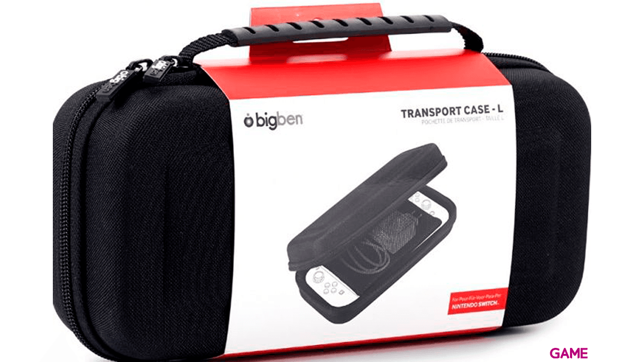 Funda Rígida Negra para Switch y Accesorios