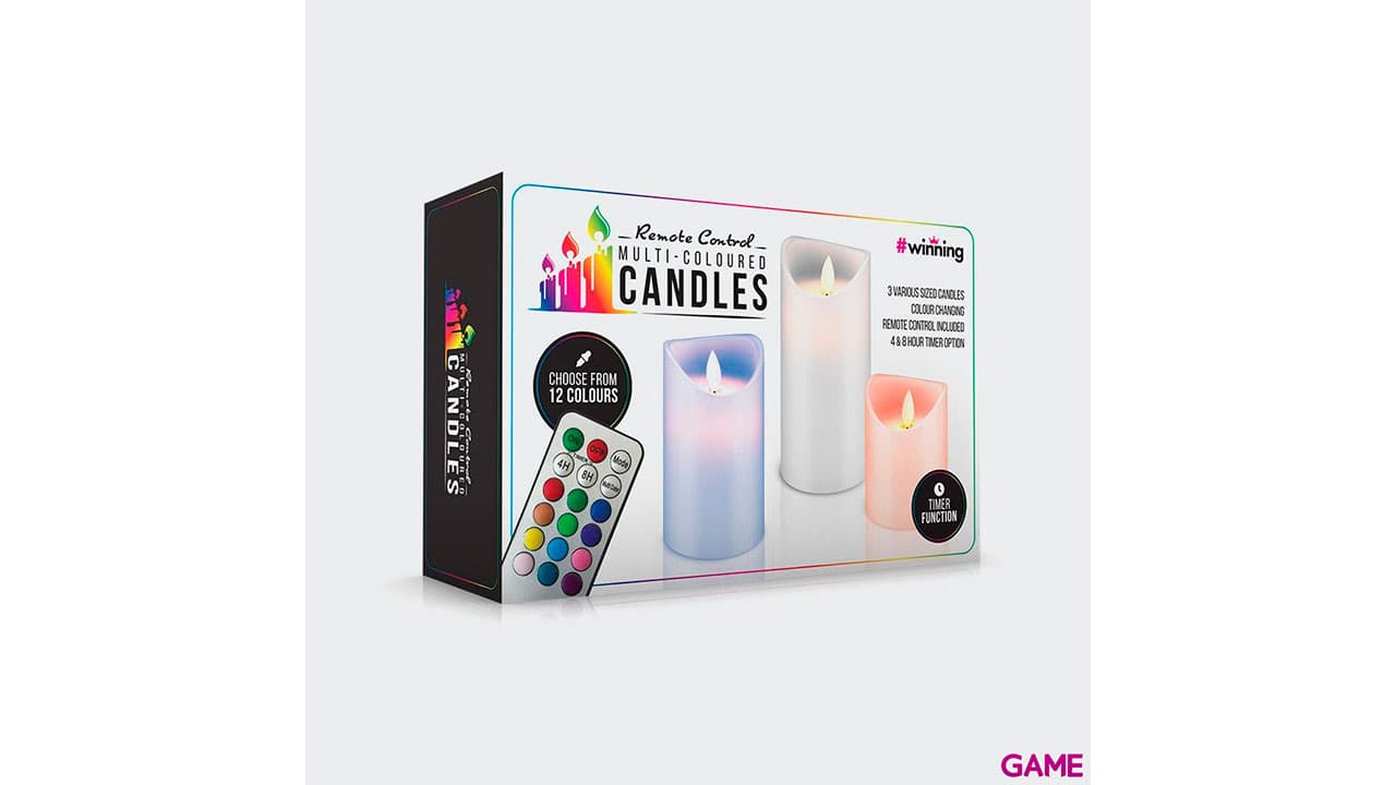 Set de Velas Multicolor con Control Remoto