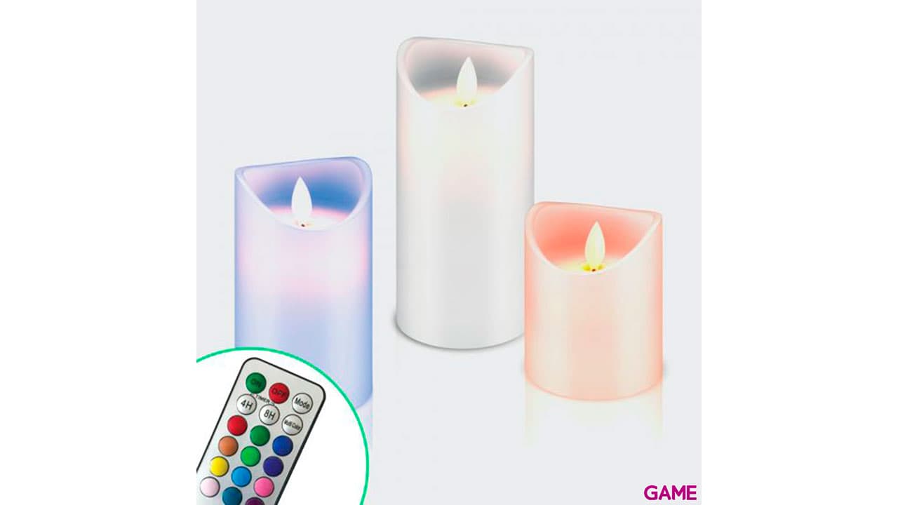 Set de Velas Multicolor con Control Remoto