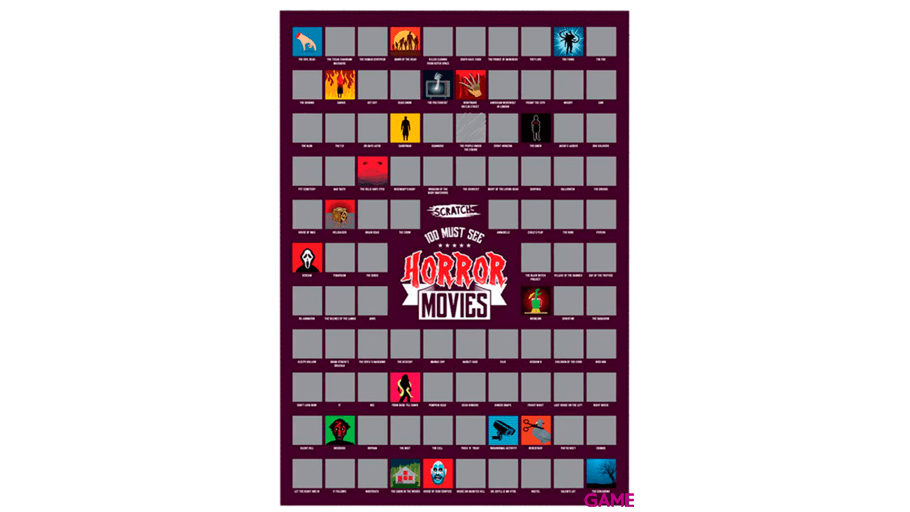 Poster Scratch: 100 Películas de Terror