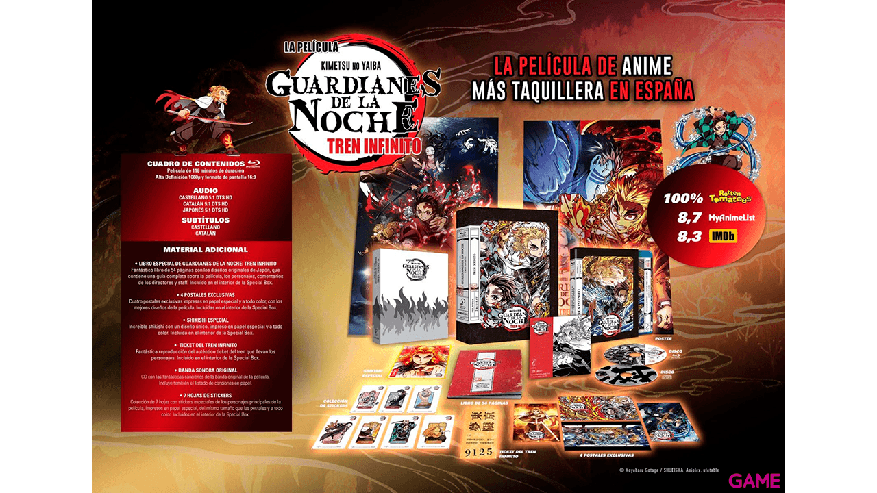 Guardianes de la Noche: Kimetsu no Yaiba - Tren Infinito La Película Ed. Coleccionista A4