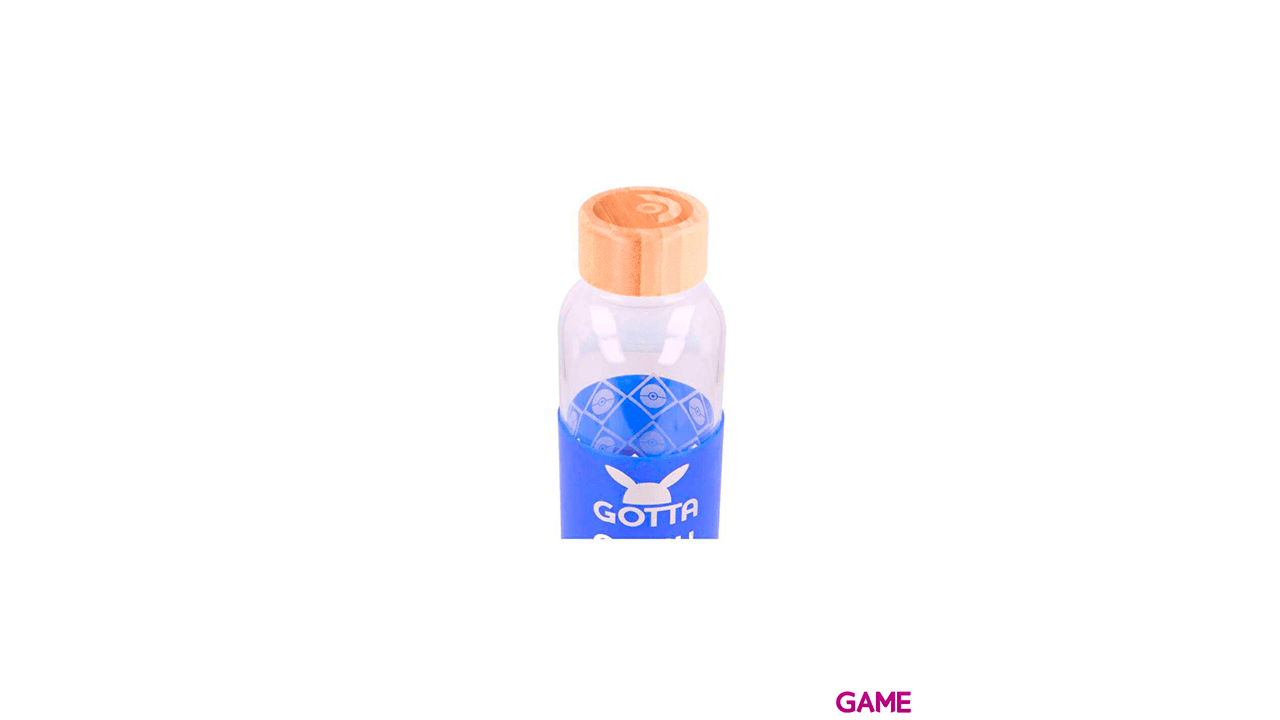 Botella cristal Pokemon funda silicona 585ml
