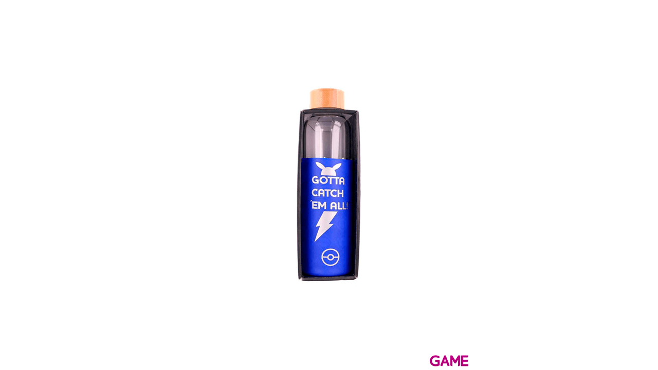 Botella cristal Pokemon funda silicona 585ml