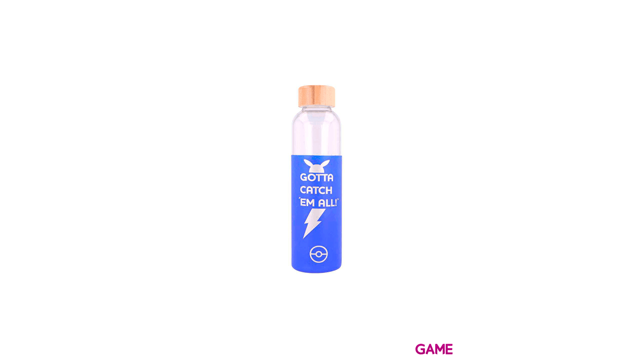 Botella cristal Pokemon funda silicona 585ml