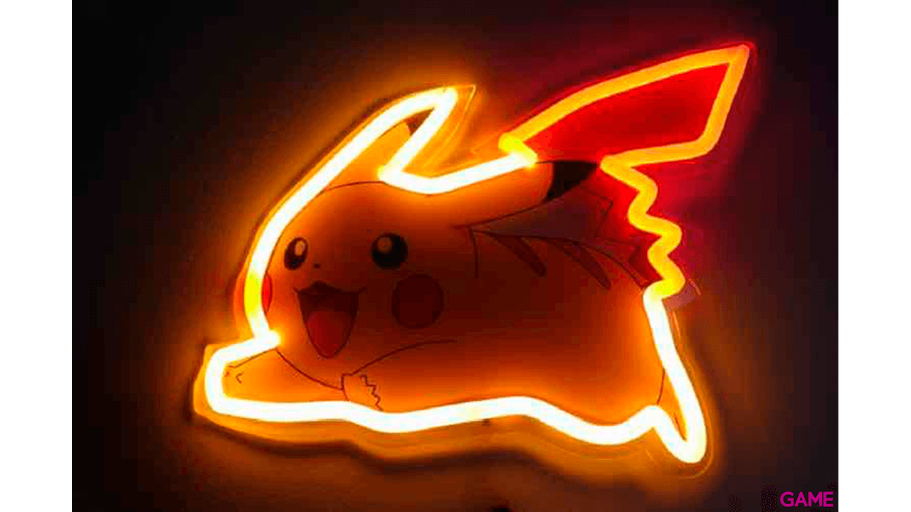 Lámpara de Pared Neón Pokemon: Pikachu 30cm