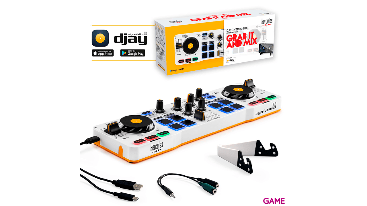 Hercules DJ Control Mix Bluetooth para Movil - 2 Decks - Mesa Mezclas