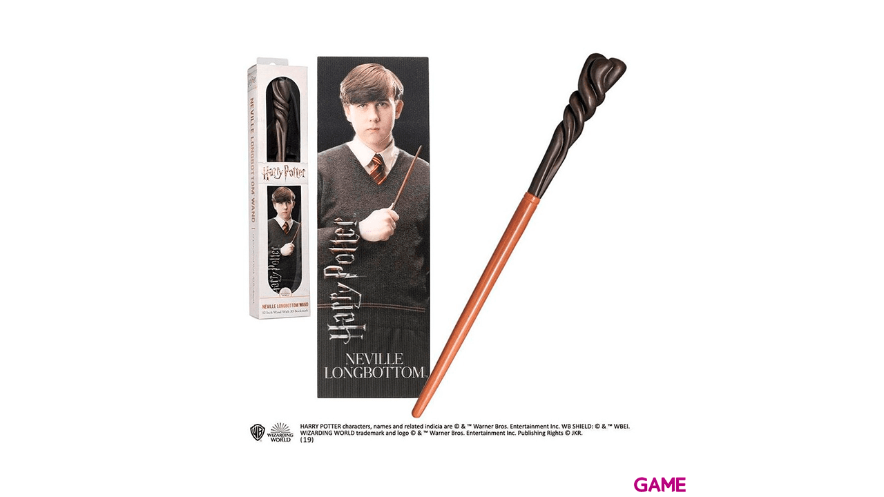 Replica Varita Harry Potter Neville Longbottom Con Marcapaginas