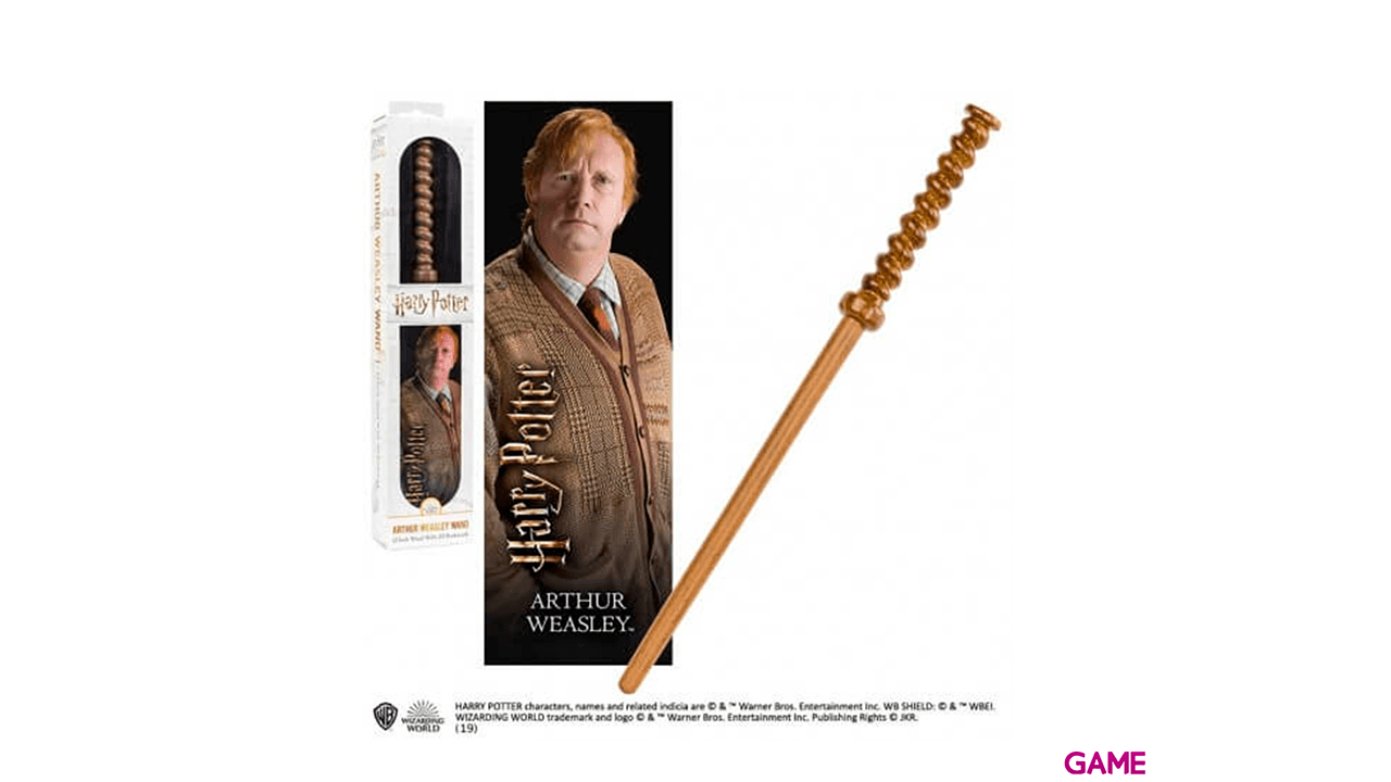 Replica Varita Harry Potter Arthur Weasley con Marcapaginas