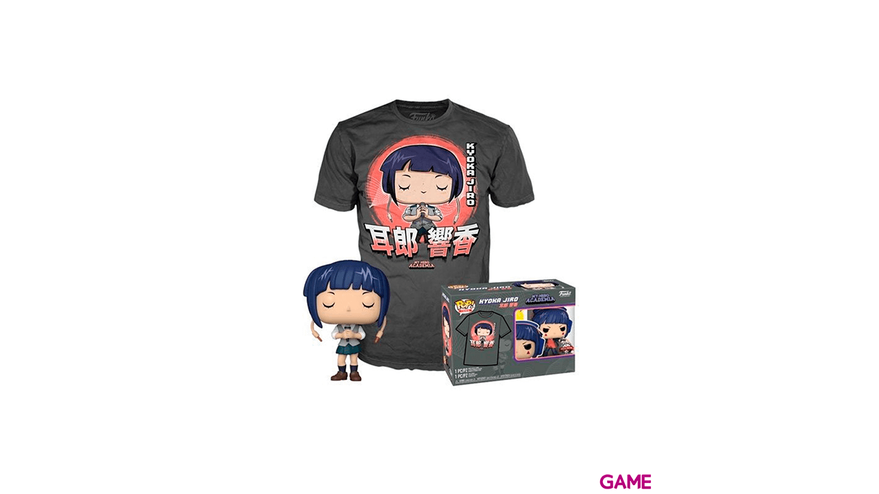 Pack Camiseta y Figura Pop My Hero Academia: Jirou Talla S