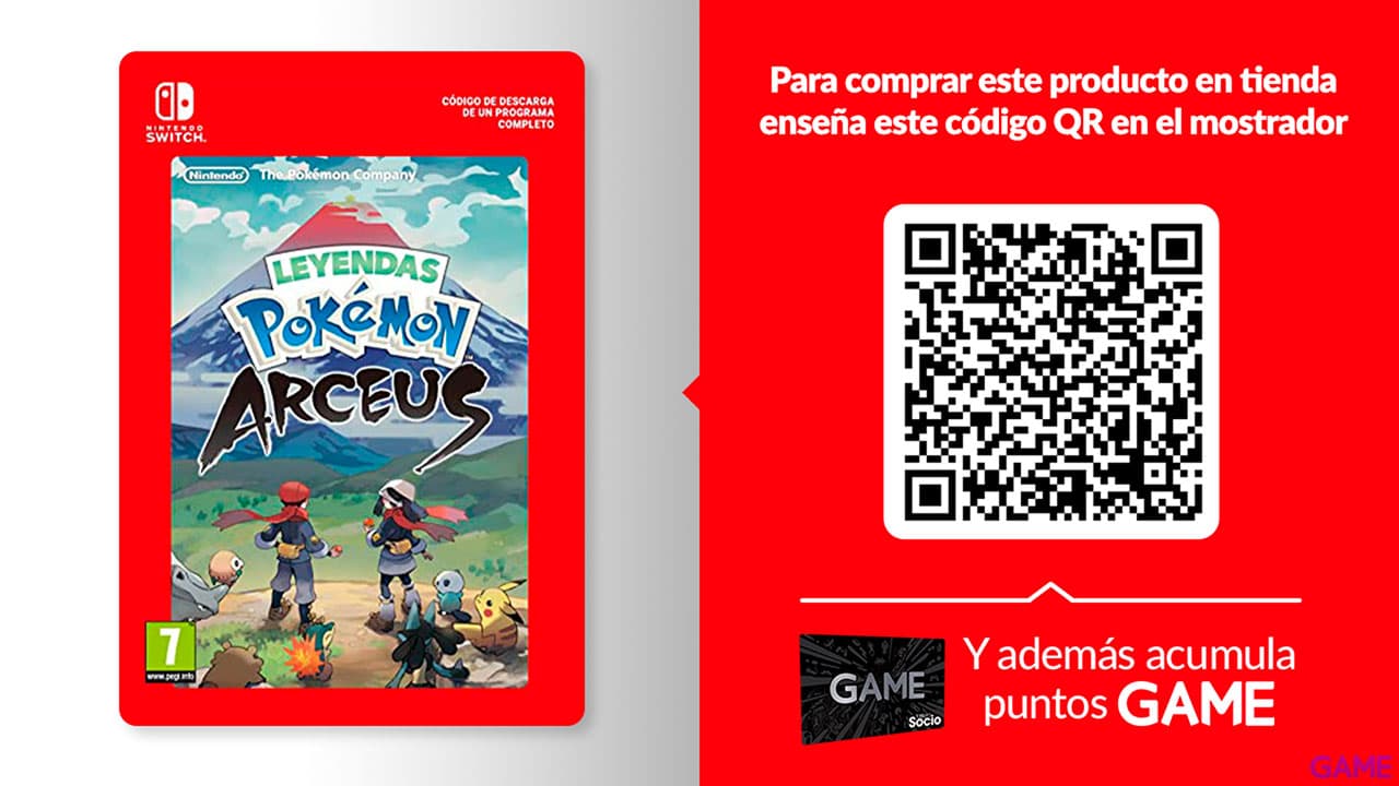 Leyendas Pokémon: Arceus NSW Código Descargable