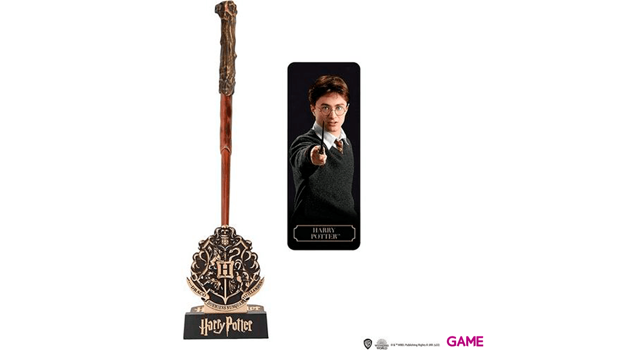 Varita Bolígrafo con Stand y Marcapáginas: Harry Potter