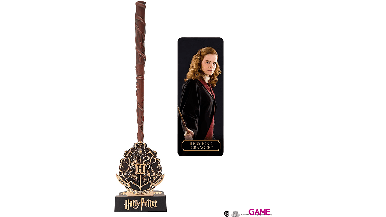 Varita Bolígrafo con Stand y Marcapáginas: Hermione Granger
