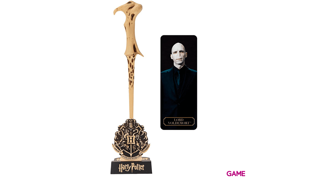 Varita Bolígrafo con Stand y Marcapáginas: Lord Voldemort