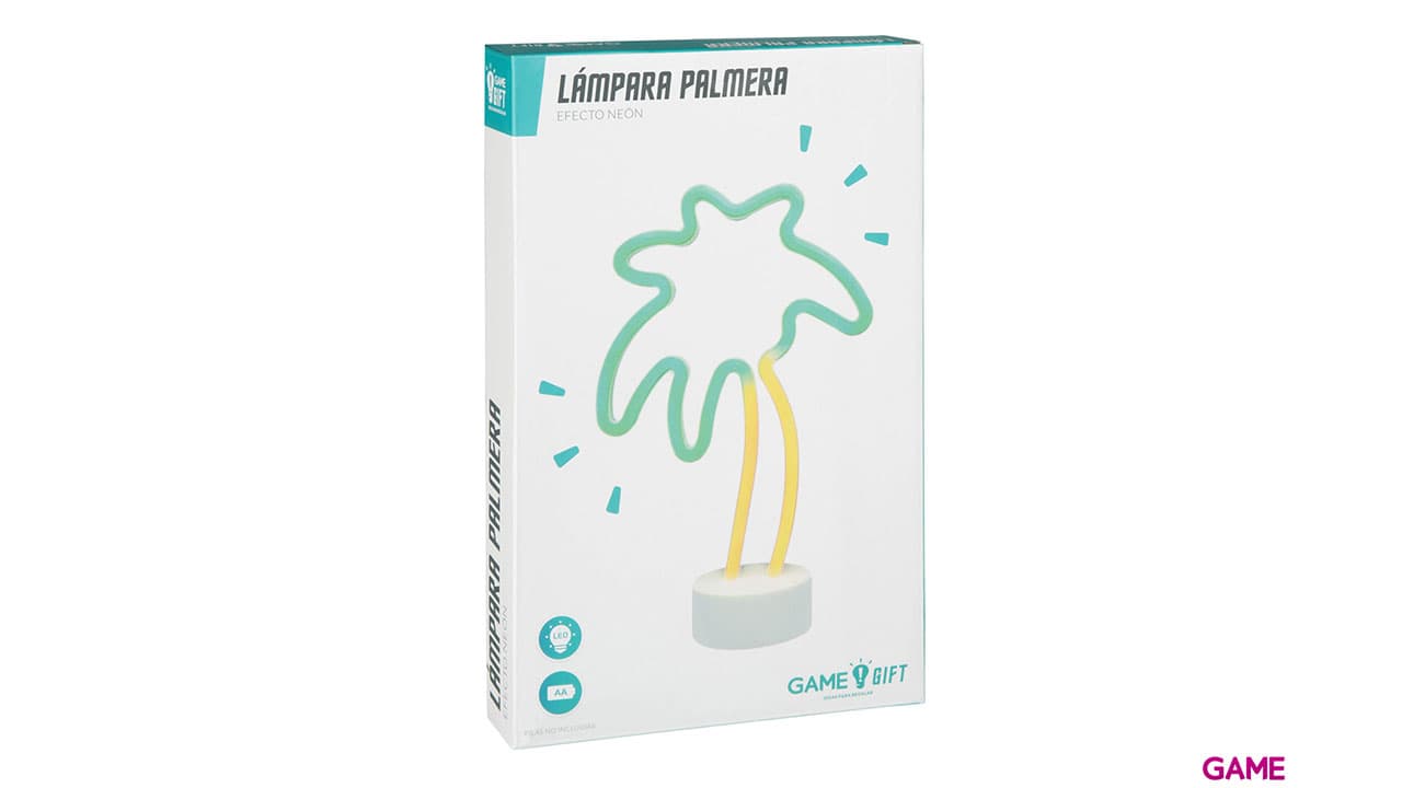 Lámpara de Neón con Peana Palmera