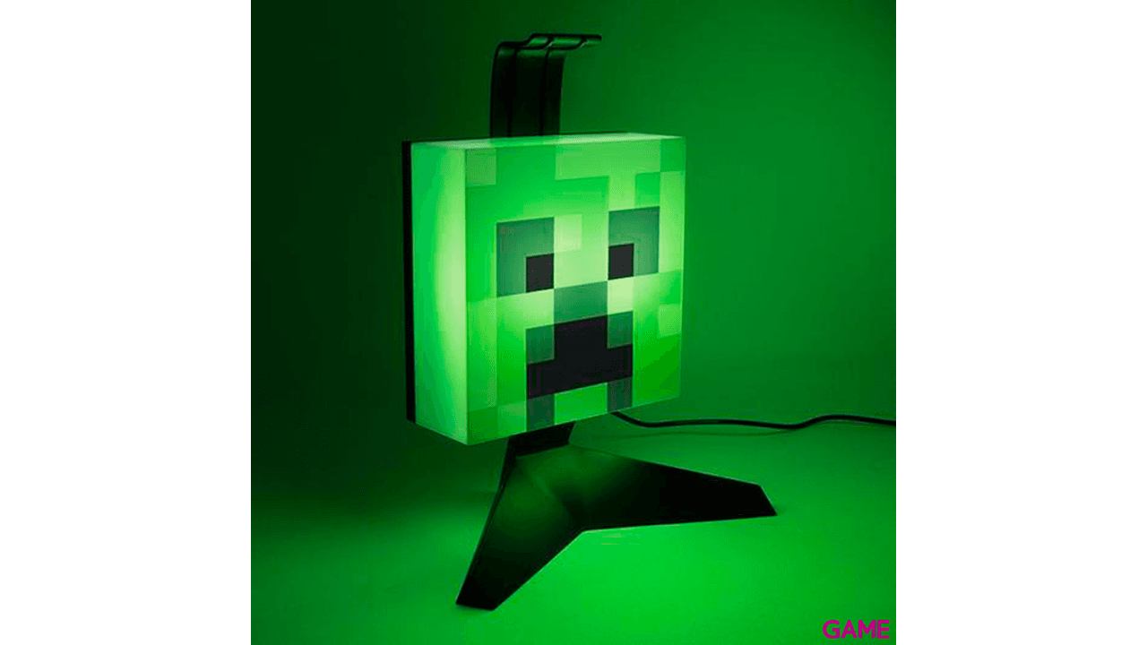 Lámpara Minecraft Cabeza de Creeper