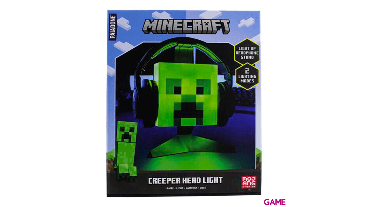 Lámpara Minecraft Cabeza de Creeper